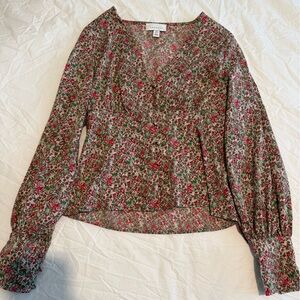 Topshop Floral Long Sleeve Blouse – US 4
